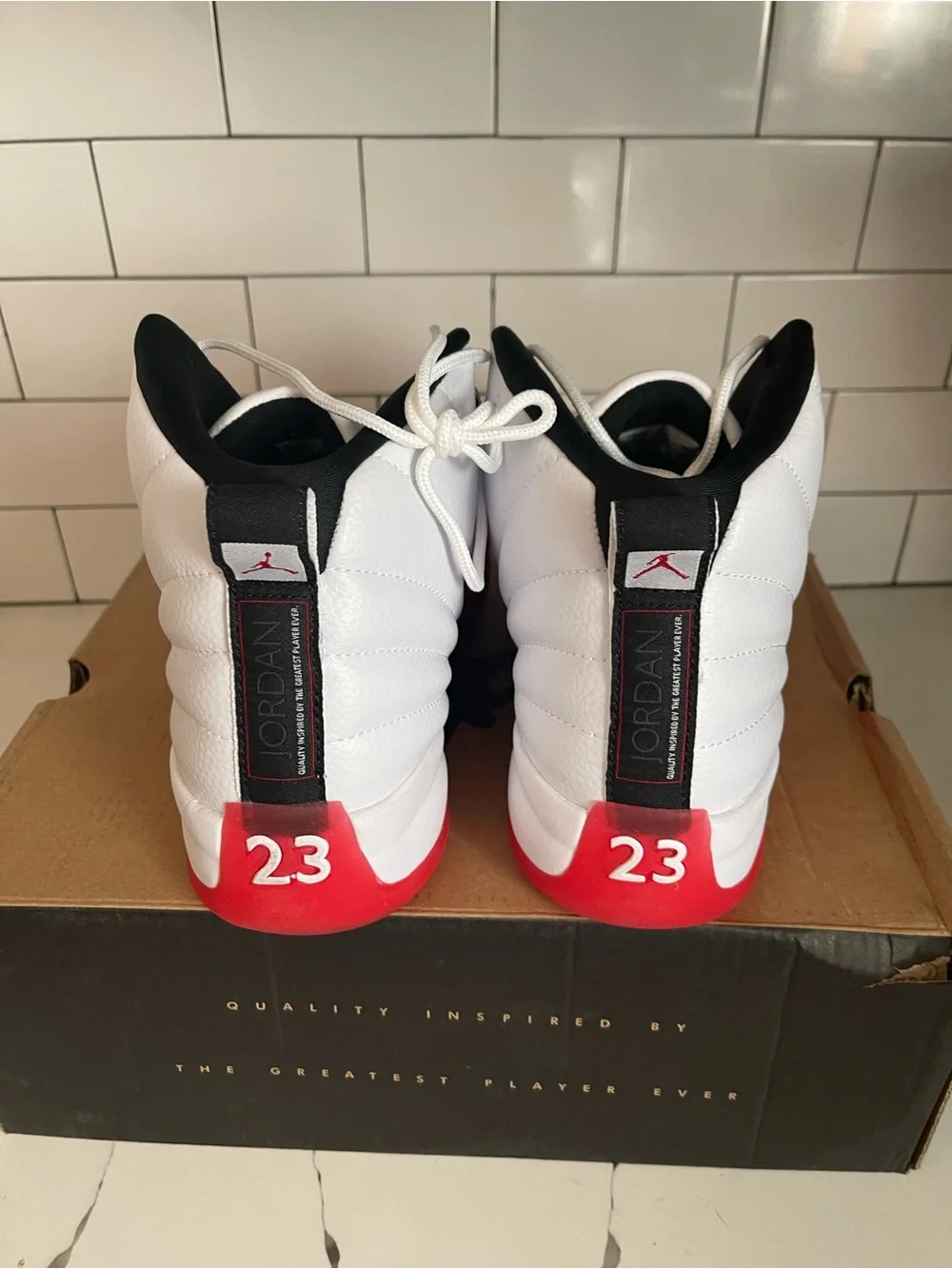 Men’s Retro 12 Cherry Size 13.